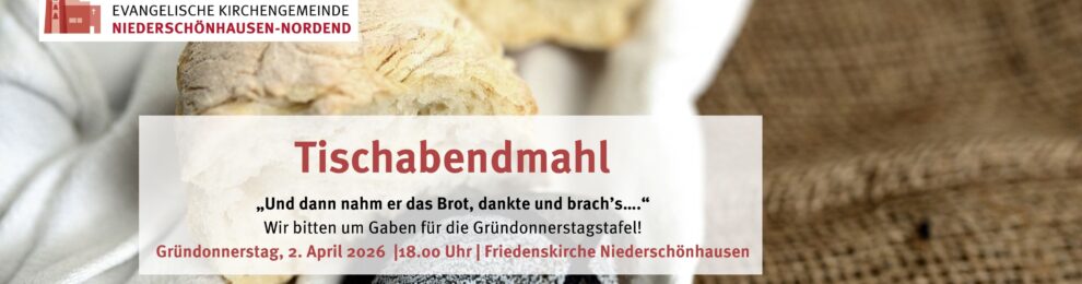 Einladung zum Tischabendmahl